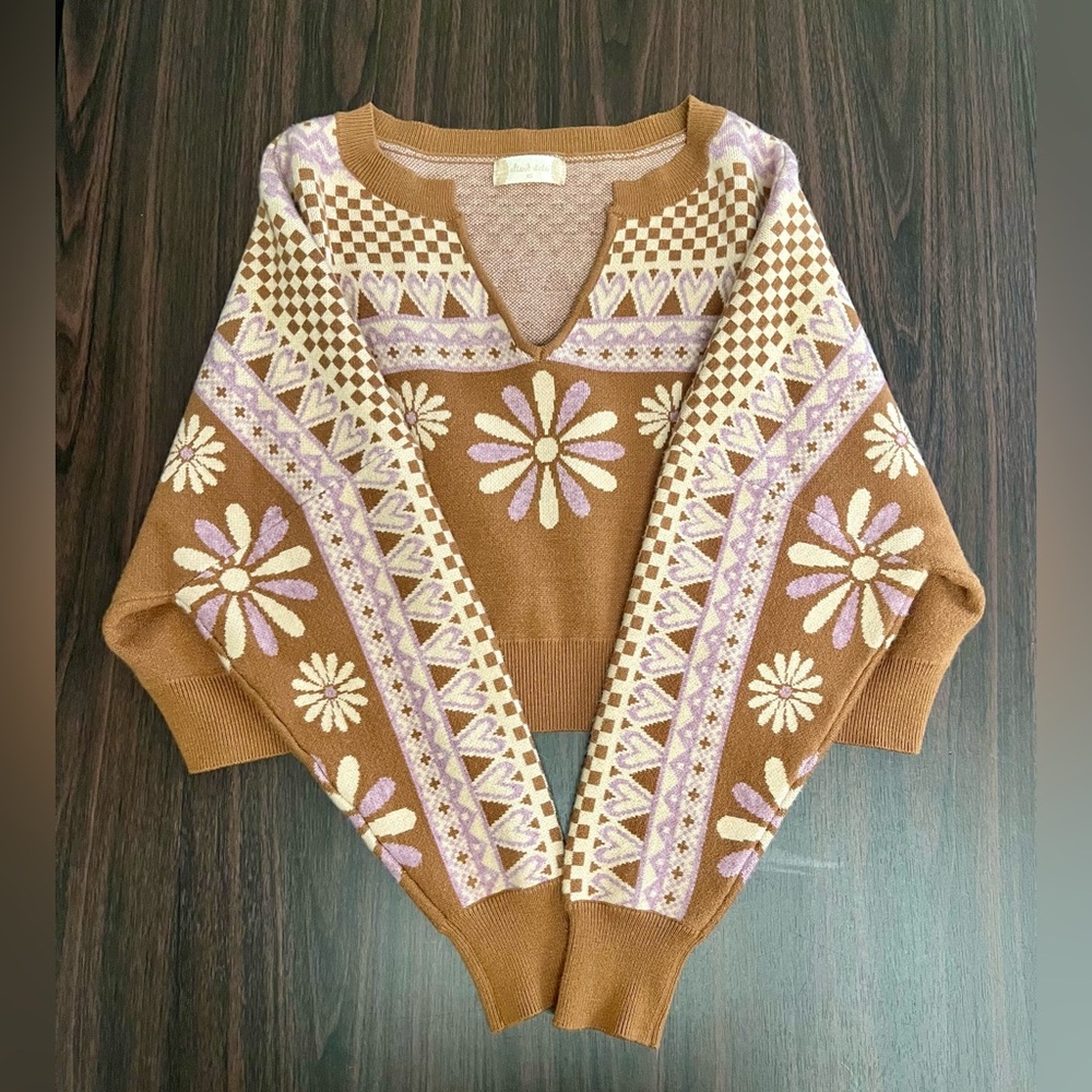 Retro Altar’d State Cropped Drop Shoulder Sweater